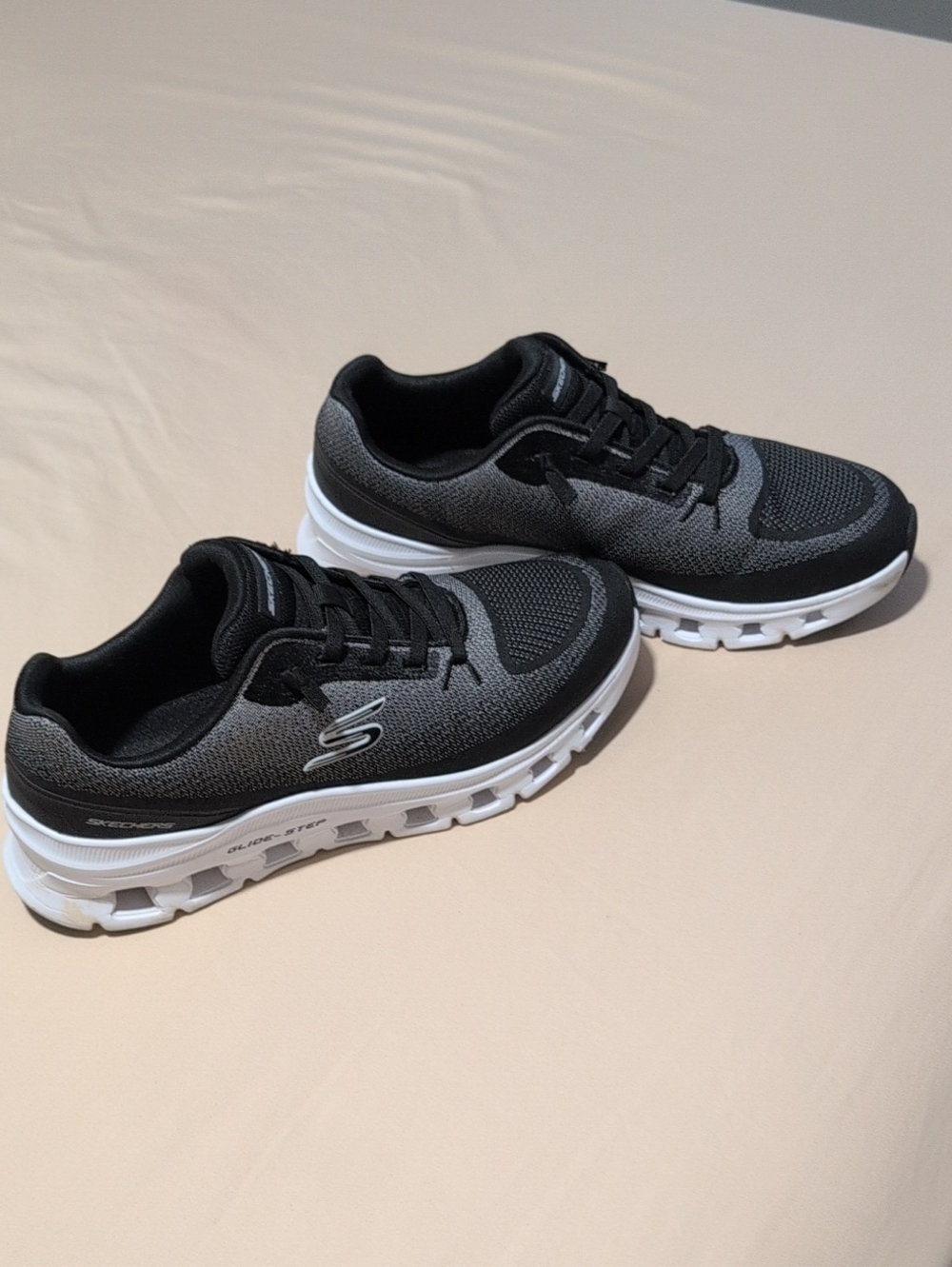 Skechers Men's Black and Gray Air-Cooled Slip-On Athletic Sneakers